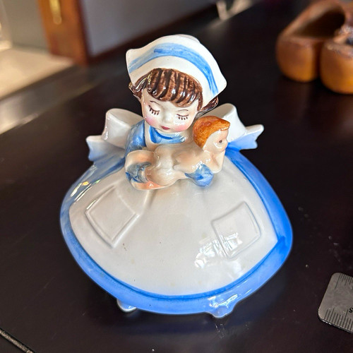 Lefton glazed blue white - lefton,