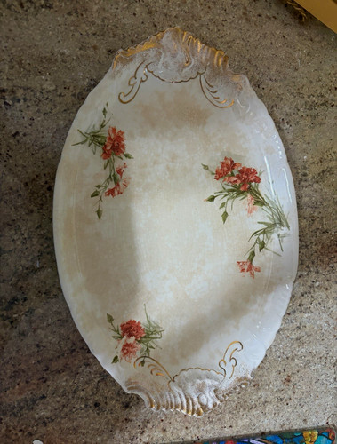 Warwick ceramic floral - ceramic, oval
