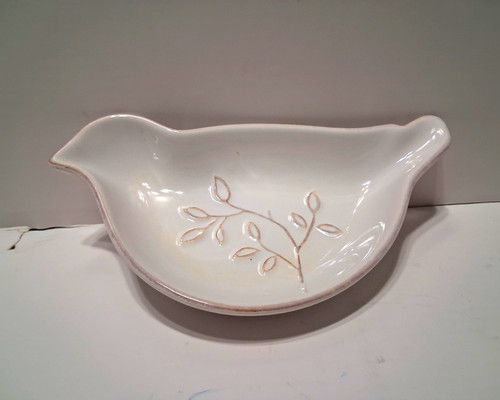 White ceramic spoon - white,