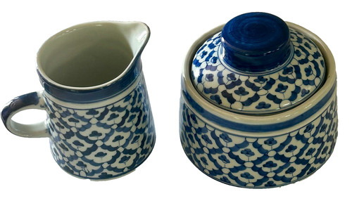 Vintage blue white - vintage, floral