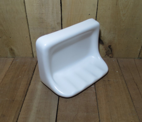 White ceramic soap - white,